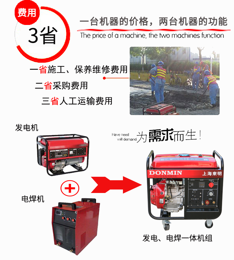 单相5KW汽油发电电焊一体机辅图
