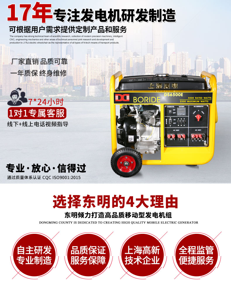 单三相5kW小型汽油发电机组 主图 单三相5kW小型汽油发电机组 主图